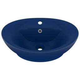 Rackhams Luxury Basin Overflow Oval Matt Dark Blue 58.5x39 cm Ceramic - thumbnail 2
