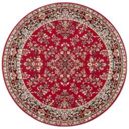 Rackhams Red Velours Rug Vintage Design - 80X250 cm - thumbnail 5