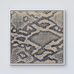 "Rackhams Snake Skin Framed Canvas -  - 30"" x 30"" - Black" - thumbnail 2