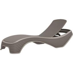 Rackhams MALDIVES Greige Prestigious Outdoor Rattan-Style Adjustable Sun Lounger Pre-Assembled - 1 - Greige - Sunlounger