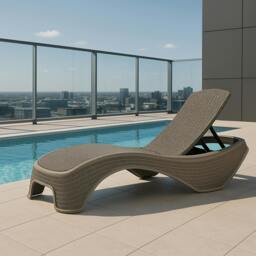 Rackhams MALDIVES Greige Prestigious Outdoor Rattan-Style Adjustable Sun Lounger Pre-Assembled - 1 - Greige - Sunlounger - thumbnail 4