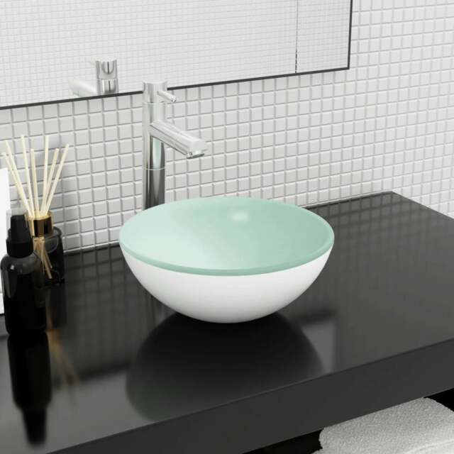 Rackhams Basin Tempered Glass 30x12 cm White
