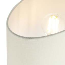 Rackhams Contemporary and Stylish Soft Cream Linen Fabric Oval Lamp Shade - 30cm Width - thumbnail 3