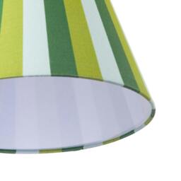 Rackhams Multi Green Tone Striped Linen Coolie Lamp Shade with Cotton Inner - thumbnail 5