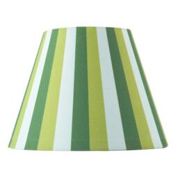 Rackhams Multi Green Tone Striped Linen Coolie Lamp Shade with Cotton Inner - thumbnail 4