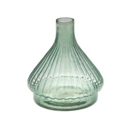 Rackhams Airlie Ribbed Snowdrop Stem Vase - Sage - thumbnail 1