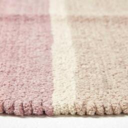 Rackhams Cotton Chenille Striped Rug Blue Beige Purple Grey Natural - 60 x 100 cm - thumbnail 4