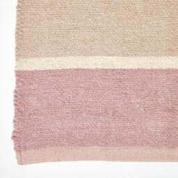 Rackhams Cotton Chenille Striped Rug Blue Beige Purple Grey Natural - 60 x 100 cm - thumbnail 3