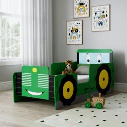 Rackhams Tractor Toddler Bed, Green - Junior - MDF - Green - thumbnail 4
