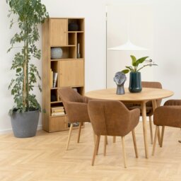 Rackhams Rangoon 3 Door Bookcase in Oak - 1 - Oak - Wood - thumbnail 5