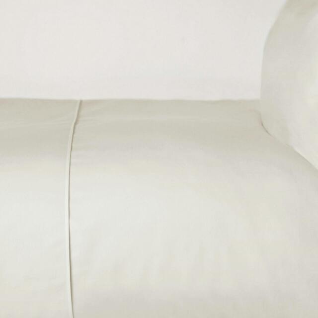 Rackhams 100% Cotton Sateen Duvet Cover - Ivory - Superking - Ivory - 100% Cotton - image 1