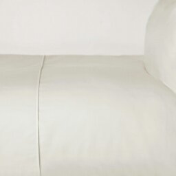 Rackhams 100% Cotton Sateen Duvet Cover - Ivory - Superking - Ivory - 100% Cotton - thumbnail 2