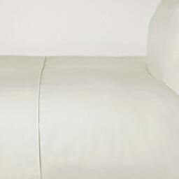 Rackhams 100% Cotton Sateen Duvet Cover - Ivory - Superking - Ivory - 100% Cotton - thumbnail 1