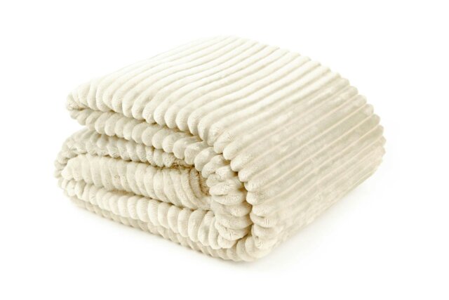 Rackhams Dakota Cream Blanket/Throw - Cream - 140x180cm - image 1