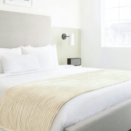 Rackhams Dakota Cream Blanket/Throw - Cream - 140x180cm - thumbnail 5
