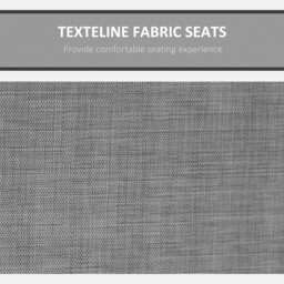 Rackhams 3 Seat Metal Fabric Backyard Balcony Patio Swing Chair w/ Canopy Grey - Charcoal grey - thumbnail 4