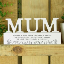 Rackhams Personalised Floral Wooden Mum Ornament - thumbnail 4