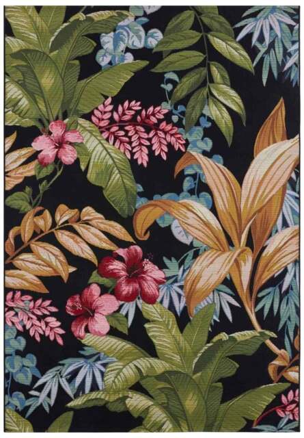 Rackhams Flair Indoor & Outdoor Rug Tropical Flowers - 80X165 cm - image 1