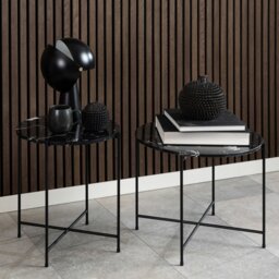 Rackhams Avila Side Table with Black Polished Marble Stone 52x40cm - 1 - thumbnail 4
