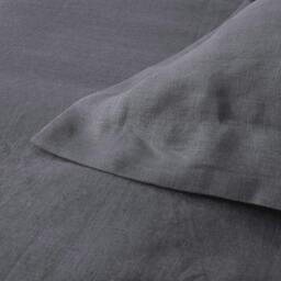 Rackhams Midnight Grey French Linen Pillowcases - Super King - Pair - Oxford - thumbnail 6
