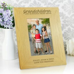 Rackhams Personalised Grandchildren Are A Blessing 6x4 Oak Finish Photo Frame - thumbnail 4