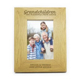 Rackhams Personalised Grandchildren Are A Blessing 6x4 Oak Finish Photo Frame - thumbnail 2