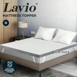 Rackhams Double Mattress Topper Memory Foam Ergonomic Dual Layer Hotel Quality - thumbnail 2