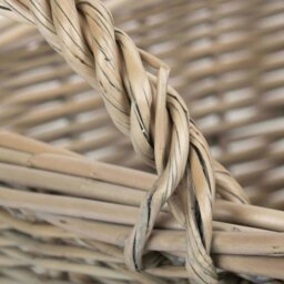 Rackhams Wicker Antique Wash Finish Handled Unlined Storage Basket - Medium - thumbnail 5