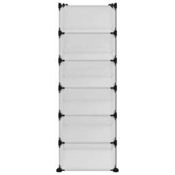 Rackhams Shoe Rack Transparent 94.5x36.5x106 cm PP - thumbnail 4