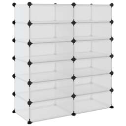 Rackhams Shoe Rack Transparent 94.5x36.5x106 cm PP - thumbnail 5