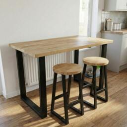 Rackhams Staved Oak Round Breakfast Bar Stool