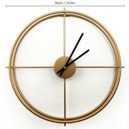 Rackhams WC2137 - Gold Larry's Minimalist Iron Wall Clock - 50 cm / 19.7 in - thumbnail 5