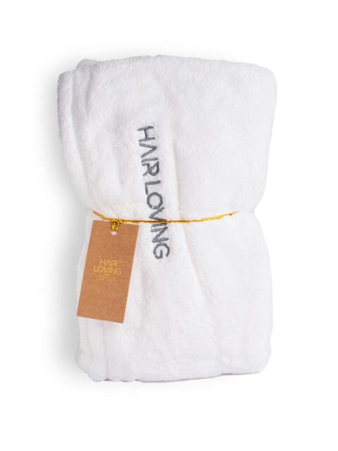 Rackhams Luxury Hair Towel Wrap - Cotton Hair Towel For Women - White - image 1