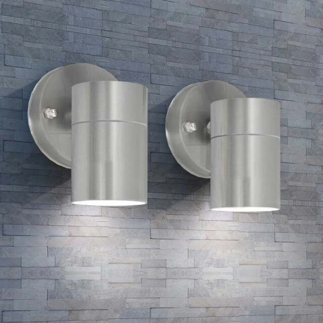 Rackhams Outdoor LED Wall Lights 2 pcs Stainless Steel Downwards