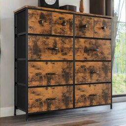 Rackhams Industrial 10 Drawer Chest Rustic Brown - thumbnail 5