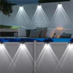 Rackhams Outdoor Solar Waterproof Stainless Steel Wall Light - Warm Light - thumbnail 3