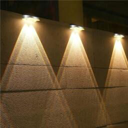 Rackhams Outdoor Solar Waterproof Stainless Steel Wall Light - Warm Light - thumbnail 1