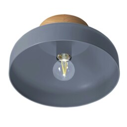Rackhams Contemporary Scandinavian Designed Semi Flush Ceiling Light in Charcoal Grey - thumbnail 3