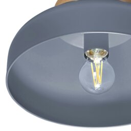 Rackhams Contemporary Scandinavian Designed Semi Flush Ceiling Light in Charcoal Grey - thumbnail 2
