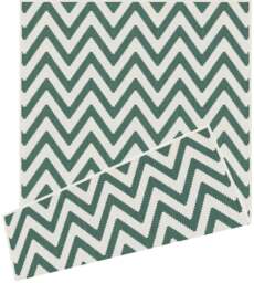 Rackhams Duo Weave Outdoor Green Rug Chevron - 120X170 cm