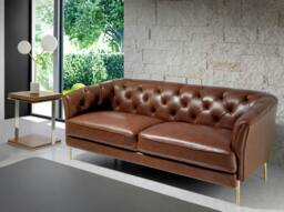 Rackhams Chester sofa in cognac brown leather 6139/6140 - 2 - thumbnail 2