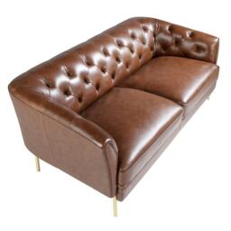 Rackhams Chester sofa in cognac brown leather 6139/6140 - 2 - thumbnail 5
