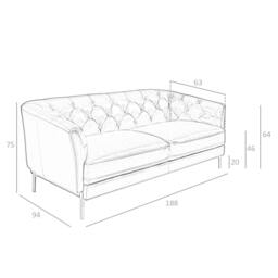 Rackhams Chester sofa in cognac brown leather 6139/6140 - 2 - thumbnail 6
