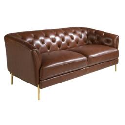 Rackhams Chester sofa in cognac brown leather 6139/6140 - 2 - thumbnail 1