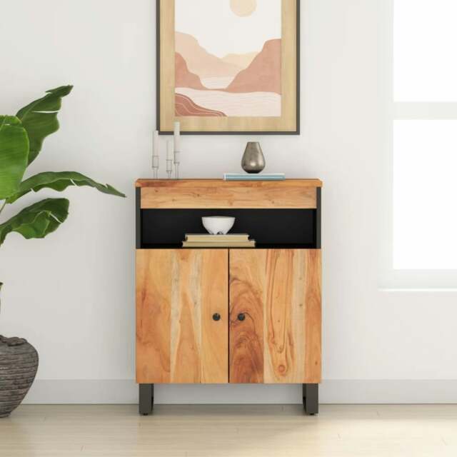 Rackhams Sideboard with 2 Doors 60x33x75 cm Solid Wood Acacia - image 1