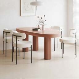 Rackhams Tammy Dining Table, Brown - Light Brown Red ( As Main photos ) - 140 x 80cm - thumbnail 1
