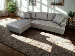 Rackhams The Milano Edge 3 Seater Right Hand Corner Sofa in Grey or Beige - Beige - thumbnail 1