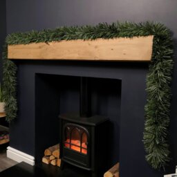 Rackhams 3m x 15cm Festive 6 Ply Chunky Green Pine Christmas Tinsel Garland Decoration - thumbnail 5