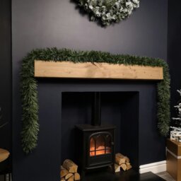 Rackhams 3m x 15cm Festive 6 Ply Chunky Green Pine Christmas Tinsel Garland Decoration - thumbnail 1