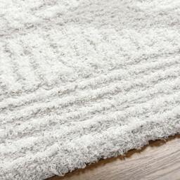 Rackhams Urban Shag-Modern Grey White Soft Plush Pile Rug - 200 x 290 cm - thumbnail 3